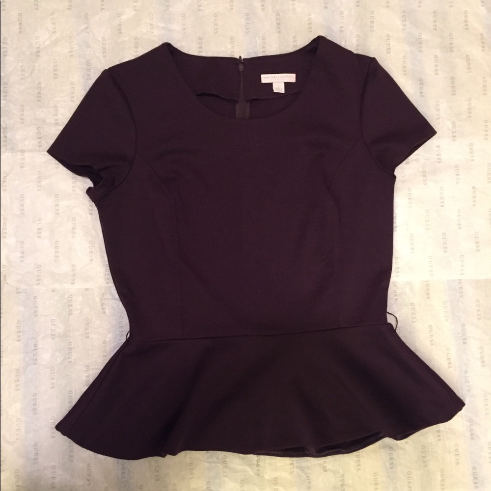 Dark purple peplum top